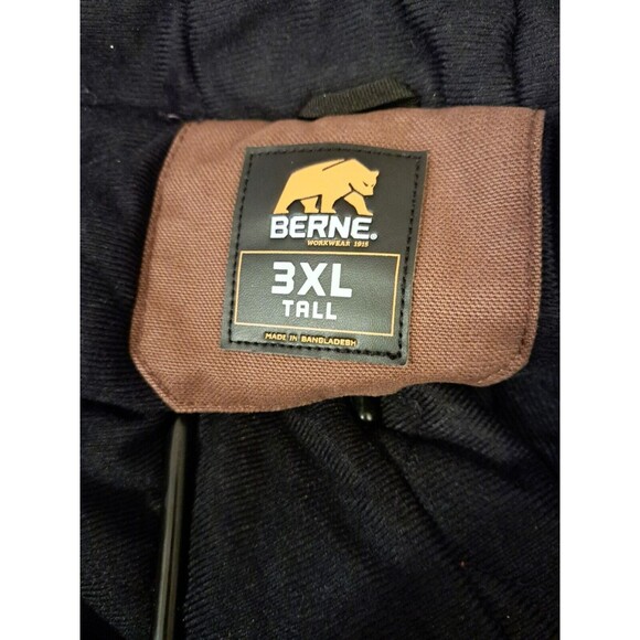 Berne Men's  Hooded Work Jacket-Brown-‎ Size  3XL - Picture 3 of 4